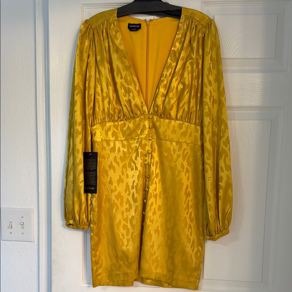 Yellow Leopard Print Dress